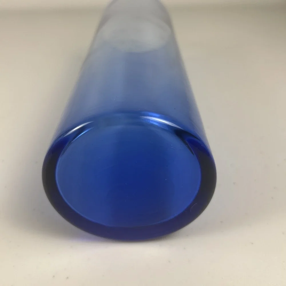 Cobalt Blue Glass Cylindrical Vase Large Floral‎ Centerpiece 10.25